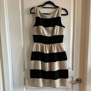 B Darlin Black and Cream A-Line Mini Dress